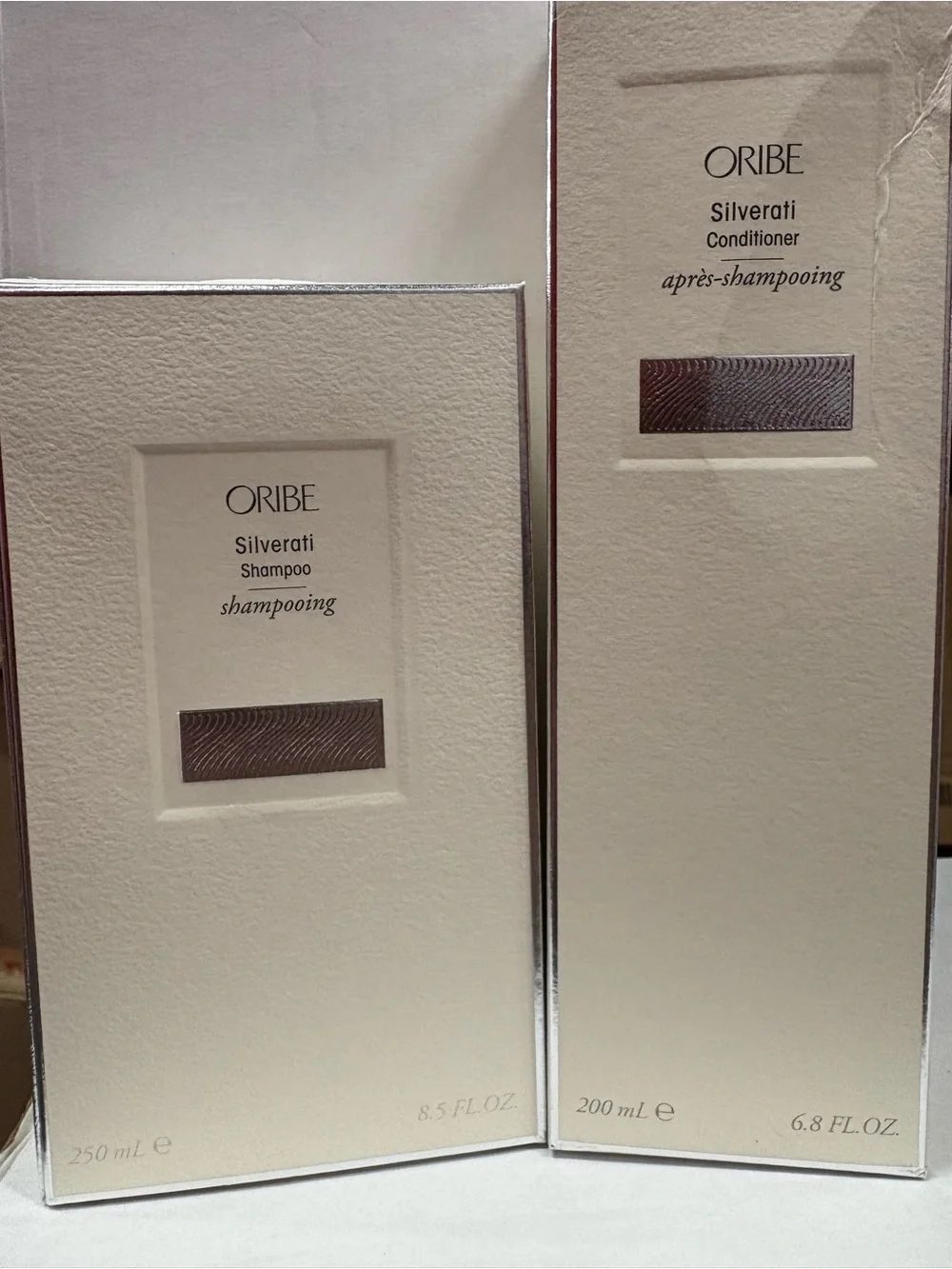Oribe Silverati Shampoo 8.5 oz & Conditioner 6.8 oz Set - Ivory with Silver Trim
